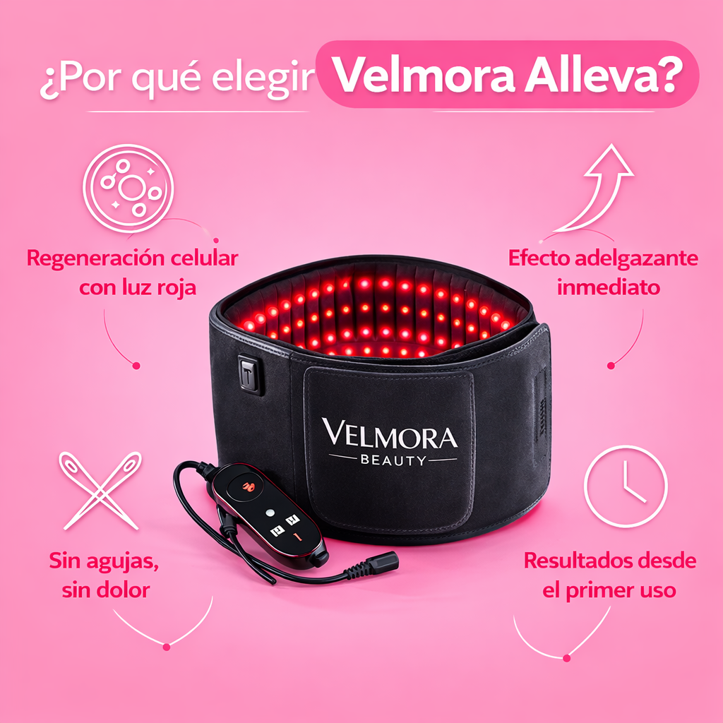 Velmora Alleva - Cinturón de terapia con luz roja