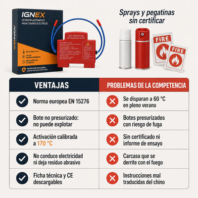 IGNEX — El extintor automático que vive dentro de tu cuadro eléctrico