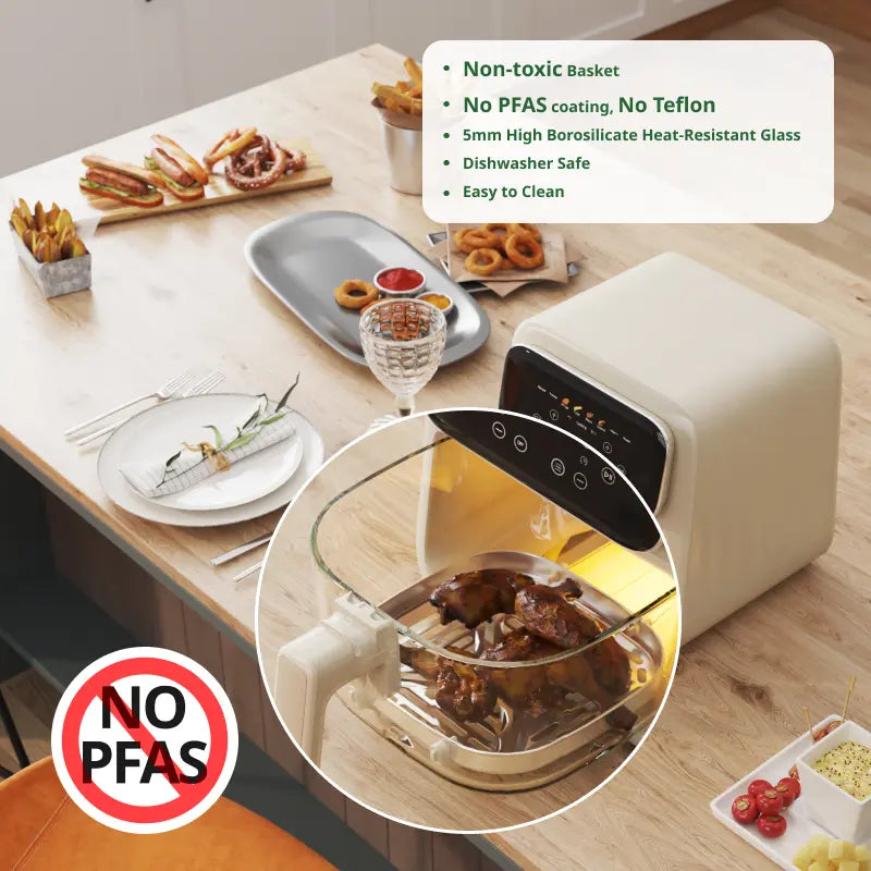 Sweet Dining™ 4.2QT Non-Toxic Glass Air Fryer