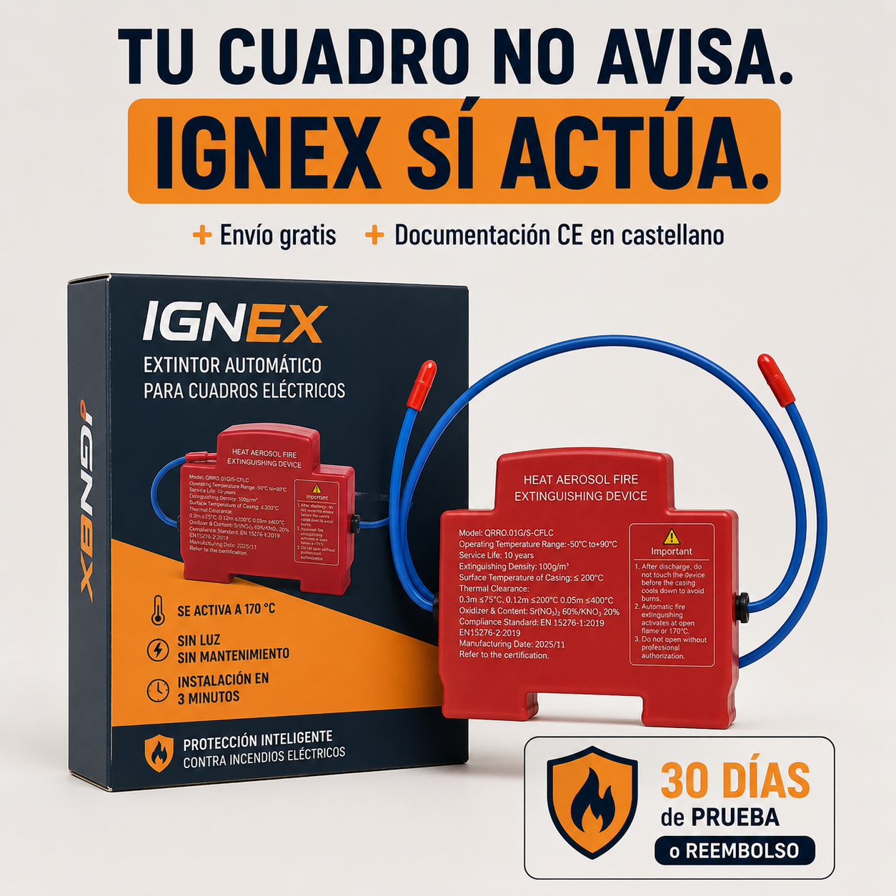 IGNEX — El extintor automático que vive dentro de tu cuadro eléctrico